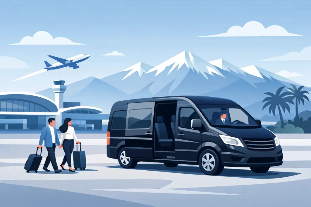 Van privada aeropuerto Santiago sin esperas