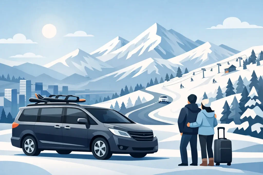Traslado privado a la nieve desde Santiago